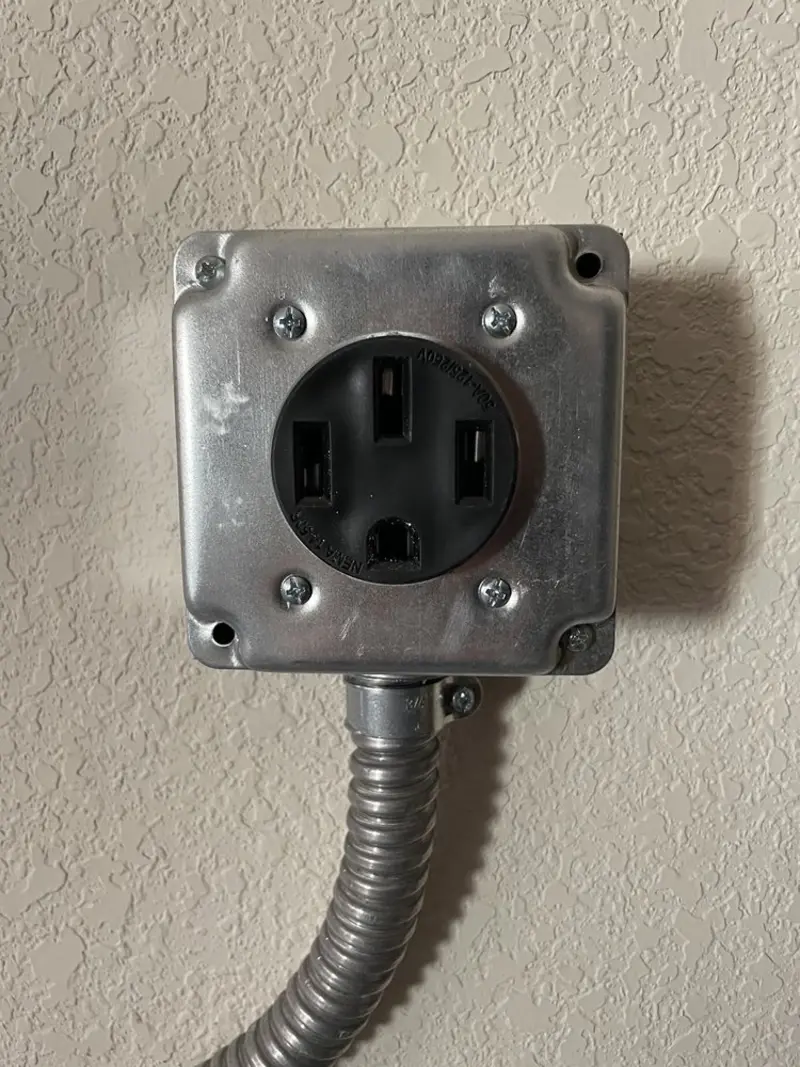 NEMA 14-50 outlet installed for Smart Home Electrical in Poland